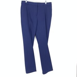 Chicos Dress Pants Womens Size 1.5 Regular US 10 Navy Blue Slim Leg Stretch